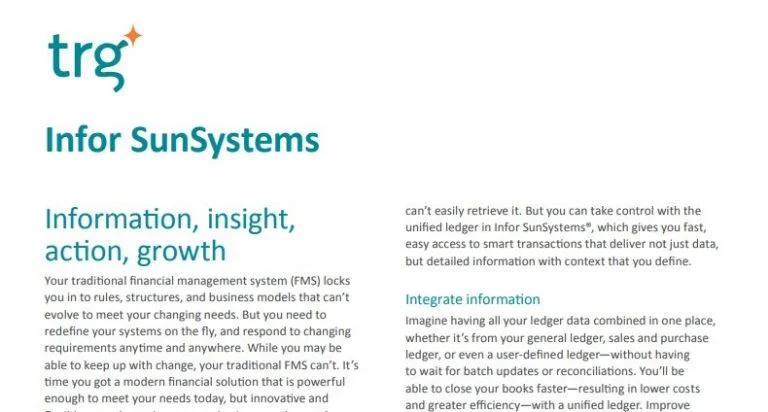 Infor SunSystems User Manual