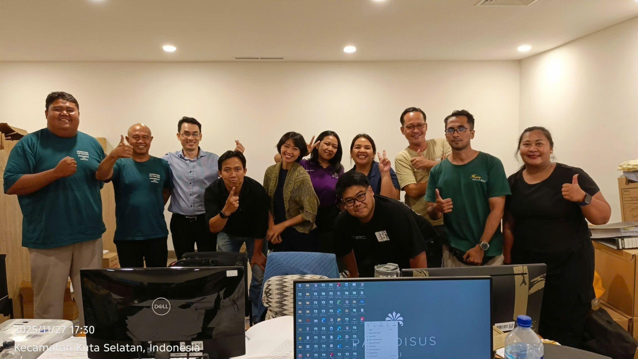 The TRG International and Meliá Paradisus Bali teams