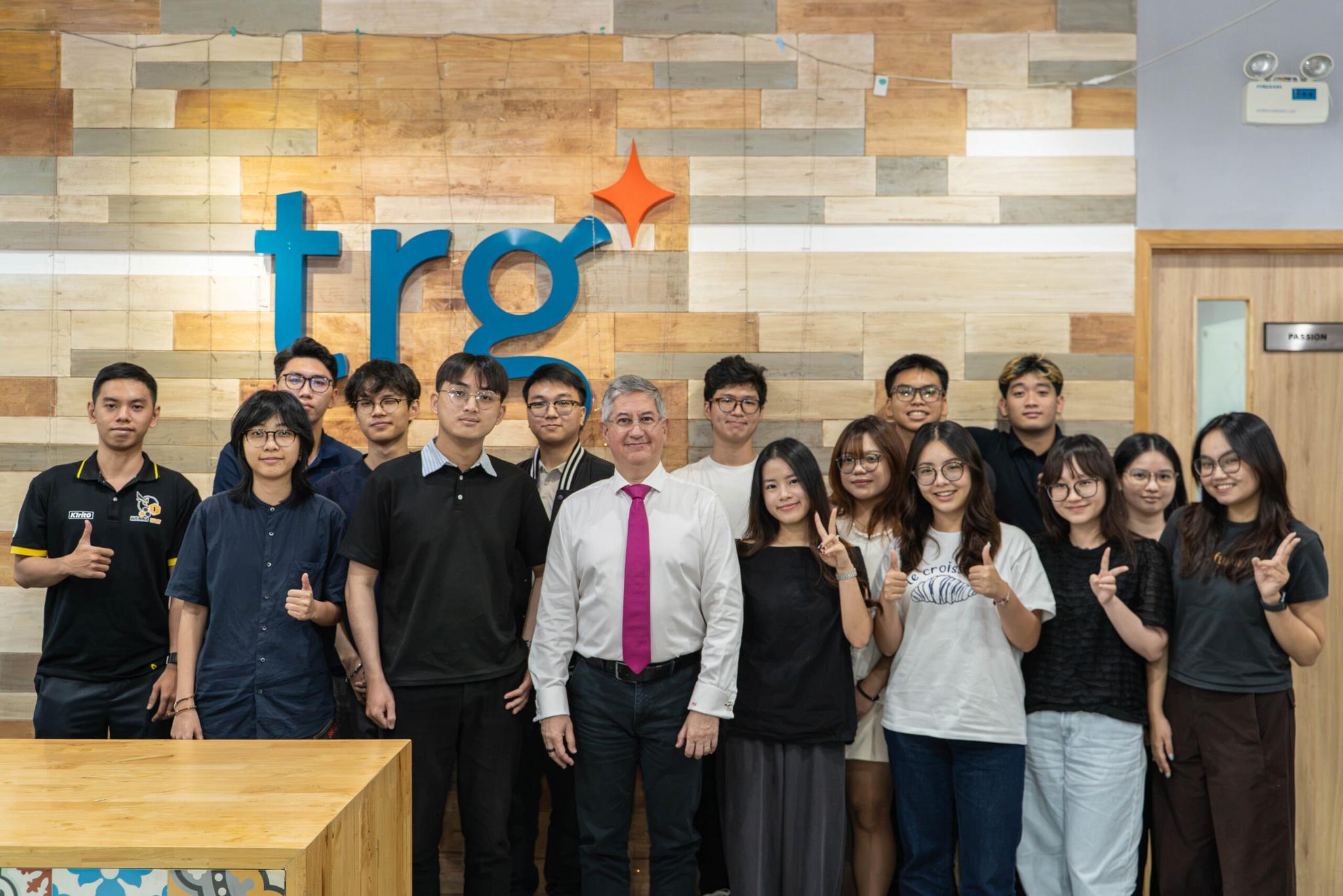 The TRG internship cohort with CEO Rick Yvanovich in the office